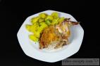 Recept Grilované kuře z trouby - kuře s bramborem - návrh na servírování