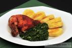 Recept Kuře na paprice - grilované kuře - návrh na servírování