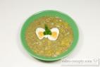 Recept Kulajda s liškami a vejcem - koprová polévka - návrh na servírování